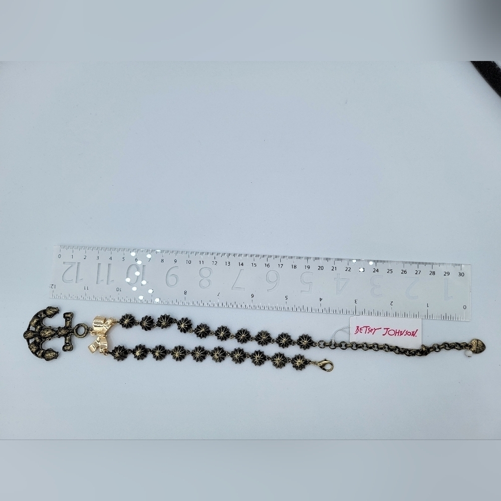 Betsey Johnson Necklace Anchor Crystal NWT #2381 - Picture 9 of 12